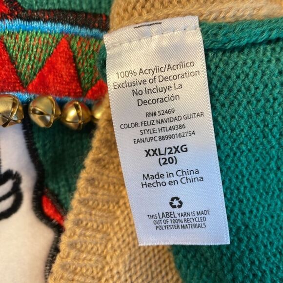 Ugly Christmas Holiday Sweater Feliz Navidad Southwest Santa XXL (20) - Picture 8 of 8